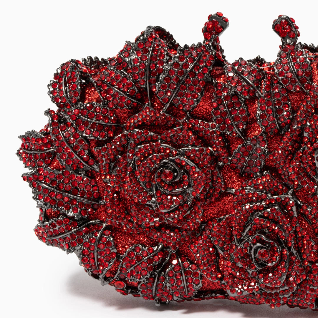 Elegant rose clutch bag in soft leather, featuring a sleek design and subtle gold tone hardware, front view — 16 — view 16