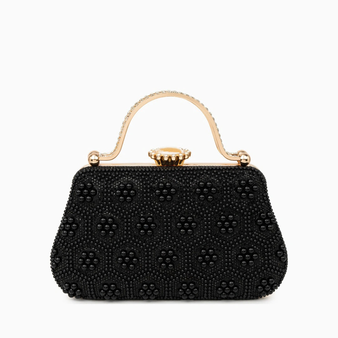 Elegant pearl clutch bag featuring a smooth finish and sleek design, showcasing subtle shimmer against neutral — view 5