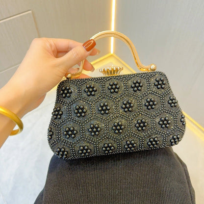 Elegant pearl clutch bag featuring a smooth finish and sleek design, showcasing subtle shimmer in soft white — view — view 7