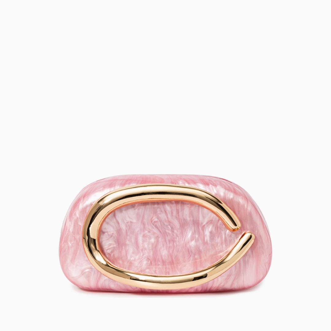 Elegant clutch bag in a soft fabric, featuring sleek design and subtle embellishments, front view — 14 — view 14