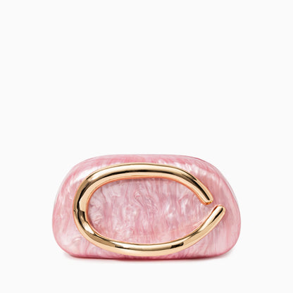Elegant clutch bag in a soft fabric, featuring sleek design and subtle embellishments, front view — 14 — view 14