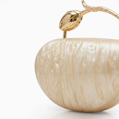 Transparent acrylic clutch bag with a sleek rectangular shape, featuring gold tone clasp and chain strap — view 14 — view 14