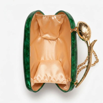 Translucent acrylic clutch bag in a soft pink hue, featuring sleek design and gold tone clasp closure — view 24 — view 24