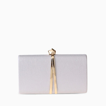 Elegant clutch bag in a rich burgundy hue, featuring sleek design and subtle textured finish, front view — 9 — view 9