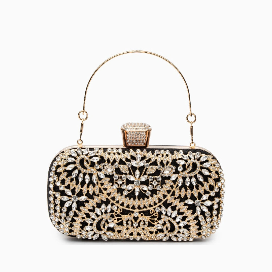 Elegant floral clutch bag featuring a vibrant pattern, soft fabric, and sleek design, displayed — view 15 — view 15