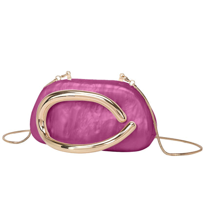 Elegant clutch bag in soft black leather with a sleek design, featuring gold tone clasp and compact size — view 11 — view 11