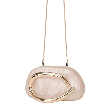 Elegant clutch bag in a rich burgundy hue, featuring sleek design and subtle textured finish — view 5 — view 5