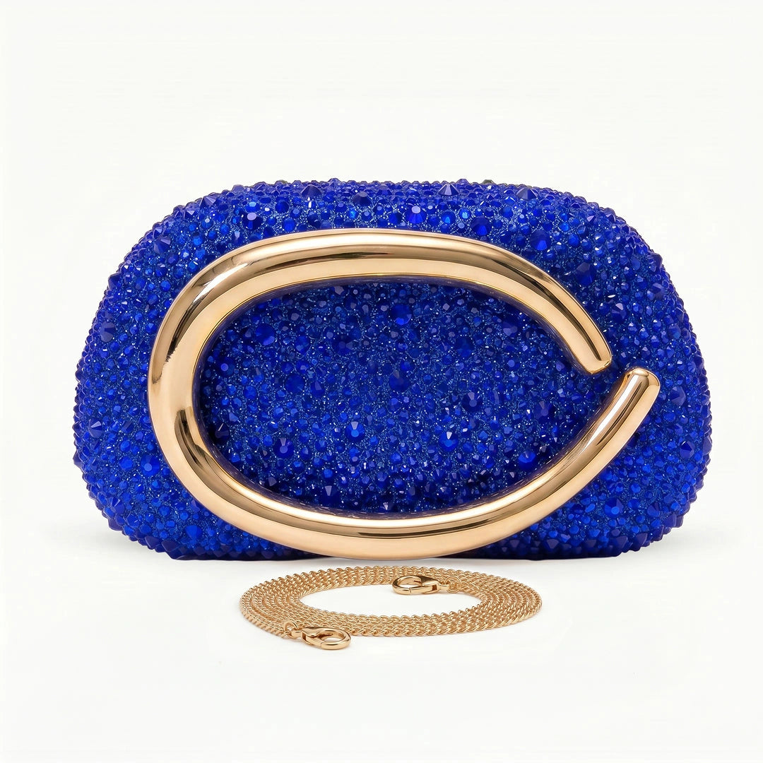 Elegant clutch bag in a rich burgundy color, featuring sleek design and subtle gold accents, top view — 25 — view 25