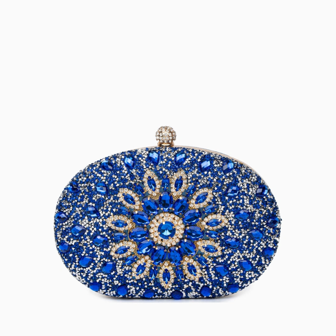 Elegant clutch bag in soft leather with a sleek silhouette, featuring gold tone clasp and minimalist design
