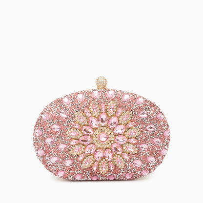 Elegant clutch bag in a soft beige fabric, featuring sleek, minimalist design with subtle clasp closure — view 10 — view 10