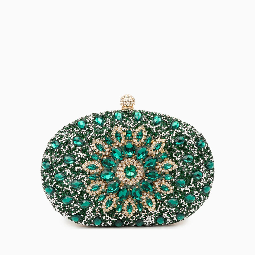 Elegant clutch bag in soft leather with a sleek silhouette, featuring gold tone clasp and subtle textured finish — view 17