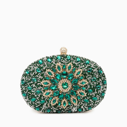 Elegant clutch bag in soft leather with a sleek silhouette, featuring gold tone clasp and subtle textured finish — view 17