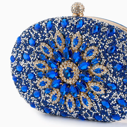 Elegant clutch bag in soft leather, featuring a sleek design with gold tone clasp and subtle stitching details — view 2