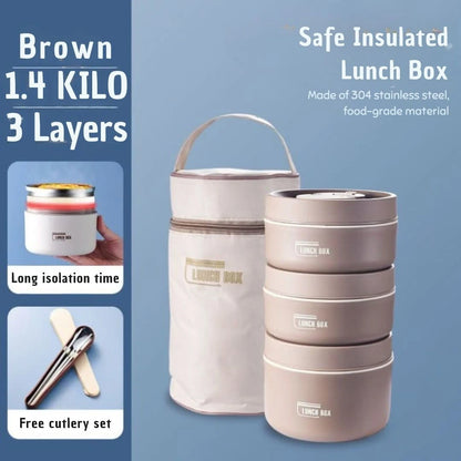 View of a chic insulated meal container set in a vibrant teal color, showcasing the sleek design and sturdy material