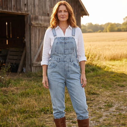 Close up view of the Womens Effortless Jumpsuit showing the soft fabric texture, precise stitching, and design details ideal for spring and everyday wear.