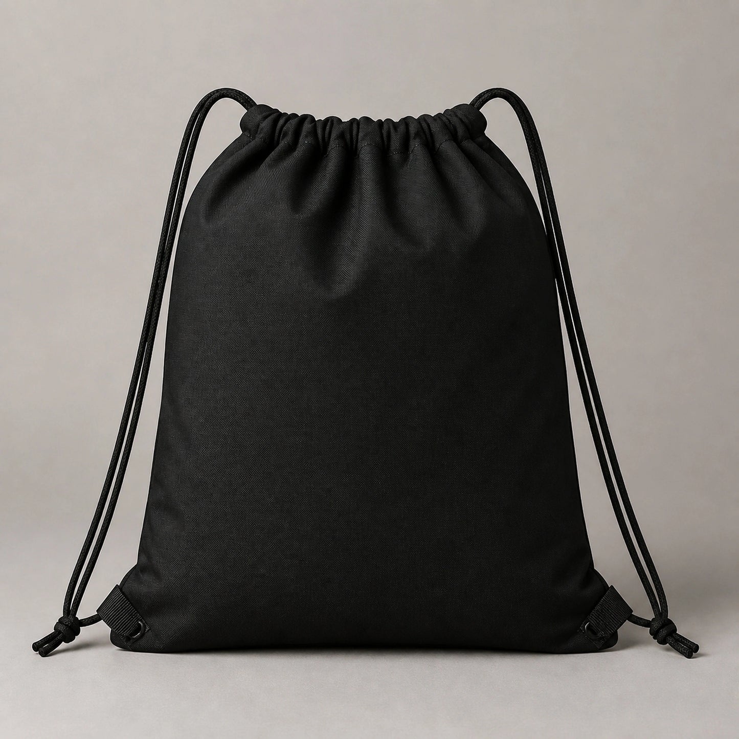 Black Soccer No. 7 Graphic Drawstring Backpack Plain Back View — view 3