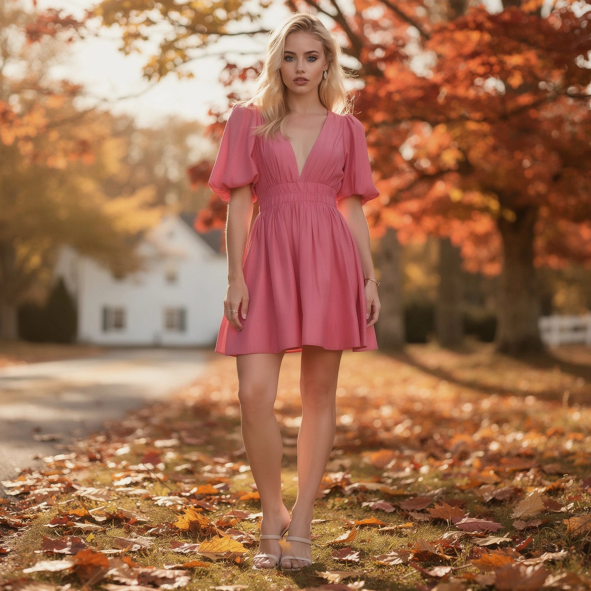 View of a flattering mini dress in soft fabric, featuring a fitted silhouette and adjustable straps