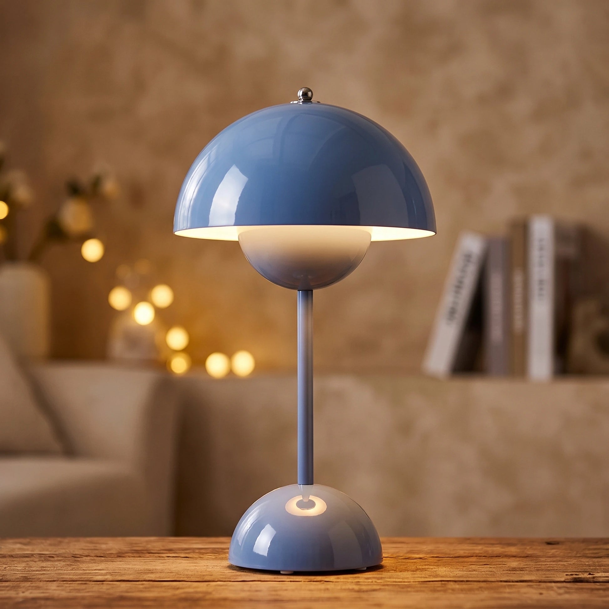 Close up view showing the NordicBeam Lamp's sleek fabric shade and precise stitching, showing its modern Scandinavian design and attention to .