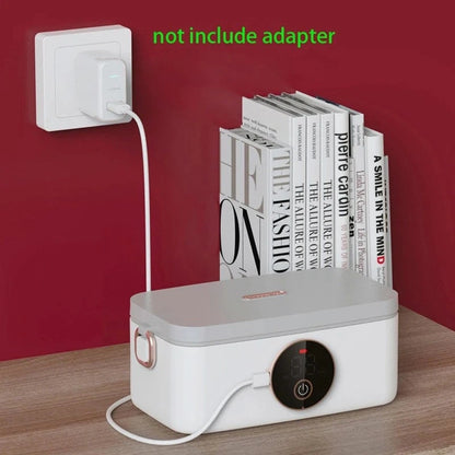 View of a sleek portable electric lunch box in a modern design, featuring a durable exterior and convenient warming compartment