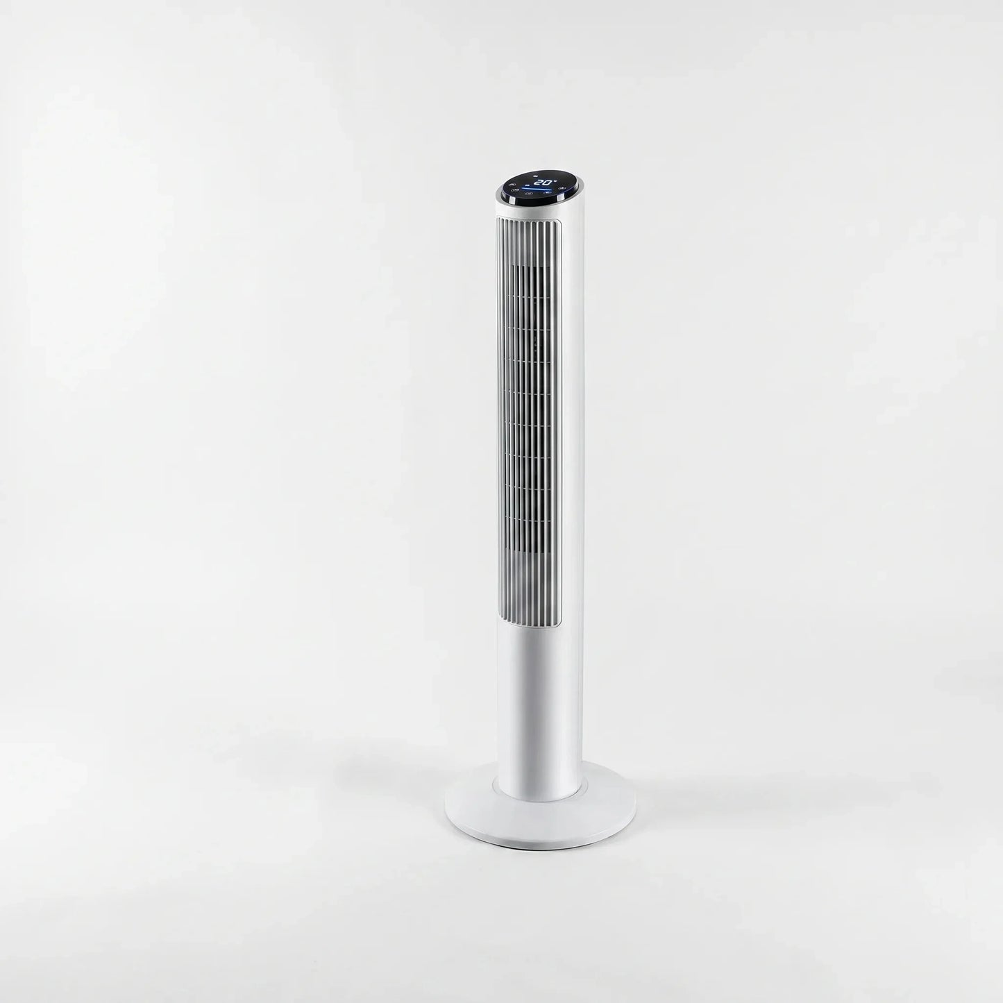 The sleek design showcases the fan's rear ventilation and control panel, emphasizing its modern aesthetic and Wi Fi connectivity features