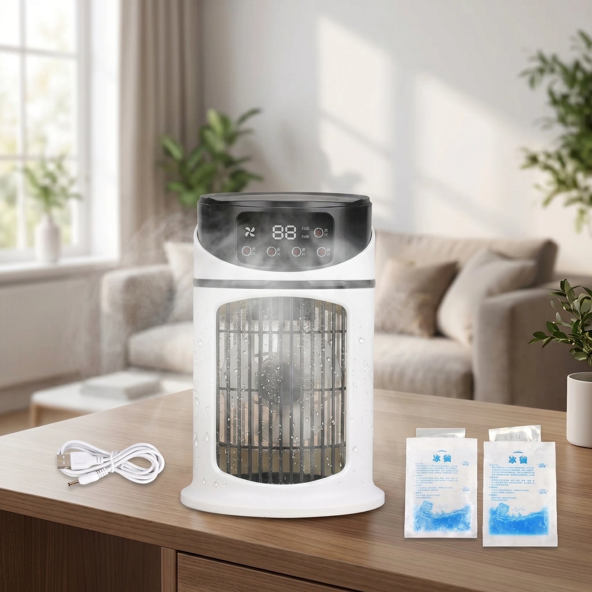 CoolBreeze Compact Multifunction Portable Air Conditioner Office Home