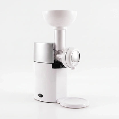 The view highlights the sleek design, power cord placement, and a sturdy base for stability during use