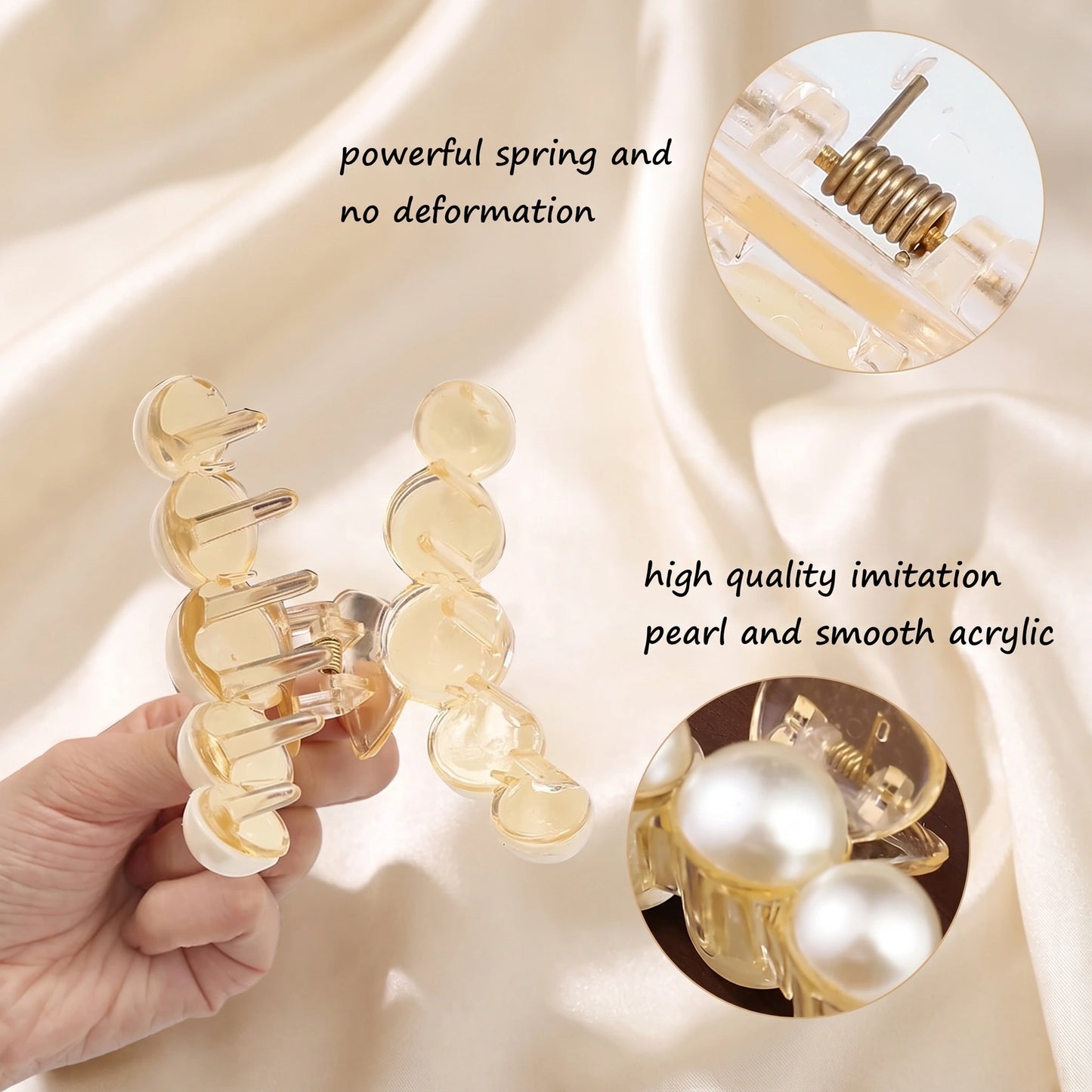 Close up view of the Womens Hair Clips showing intricate stitching and a sophisticated design, perfect for enhancing any hairstyle.