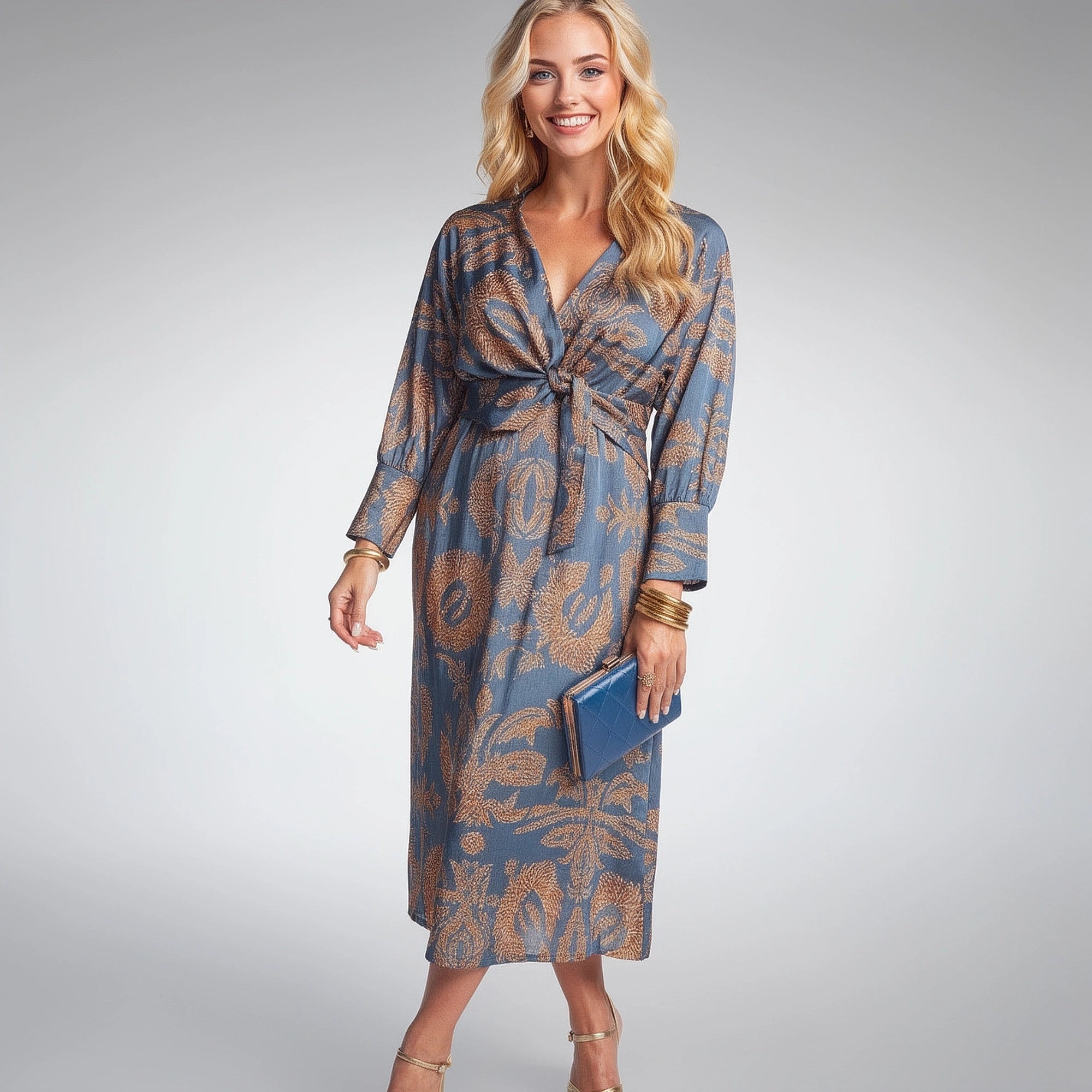 View of an elegant A line maxi dress in soft fabric, featuring a deep burgundy color and a flattering silhouette