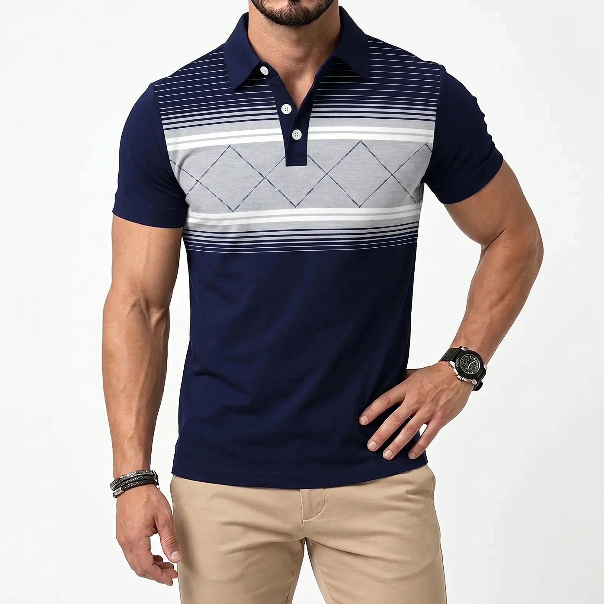 Liam Mens Stylish Relaxed Summer Polo Shirt