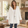 fleece jacket — Lily White front worn by an adult model in a realistic setting, complete garment visible