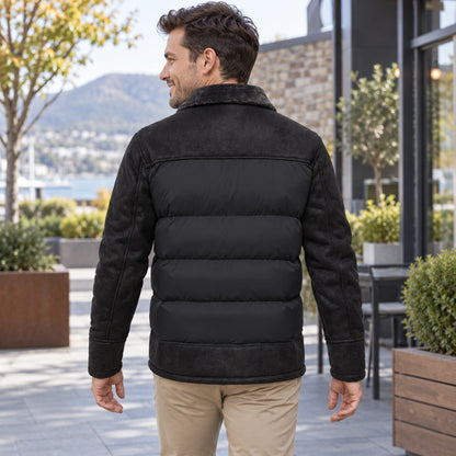 Black Jasper fleece jacket, complete rear view on young model — view 3