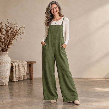 jumpsuit — Usa and Canada October–December alternate angle; Army Green; complete product worn by a happy adult — view 15