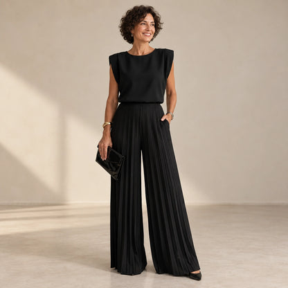 jumpsuit — Usa and Canada October–December alternate angle; Black; complete product worn by a happy adult model — view 5