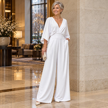 jumpsuit — Usa and Canada October–December 1; White; complete product worn by a happy adult model — view 6