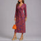 Magenta Navy Print