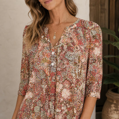 long wedding guest dress — Red detail — view 6