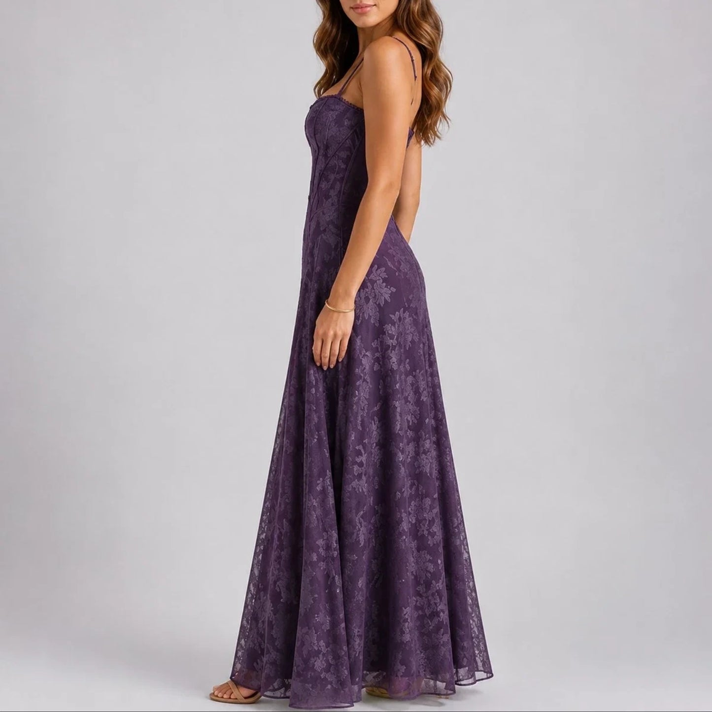 Long wedding guest dress — Women's Fall Dresses Floral Corset Maxi — view 2 — view 2