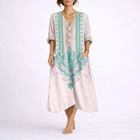 Ivory Aqua Paisley