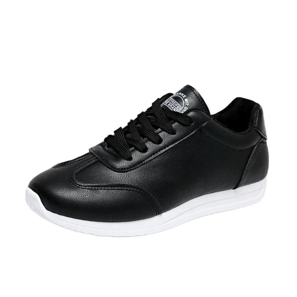 Marching band shoes — Black low top shoe with white sole and lace up design — view 2 — view 3