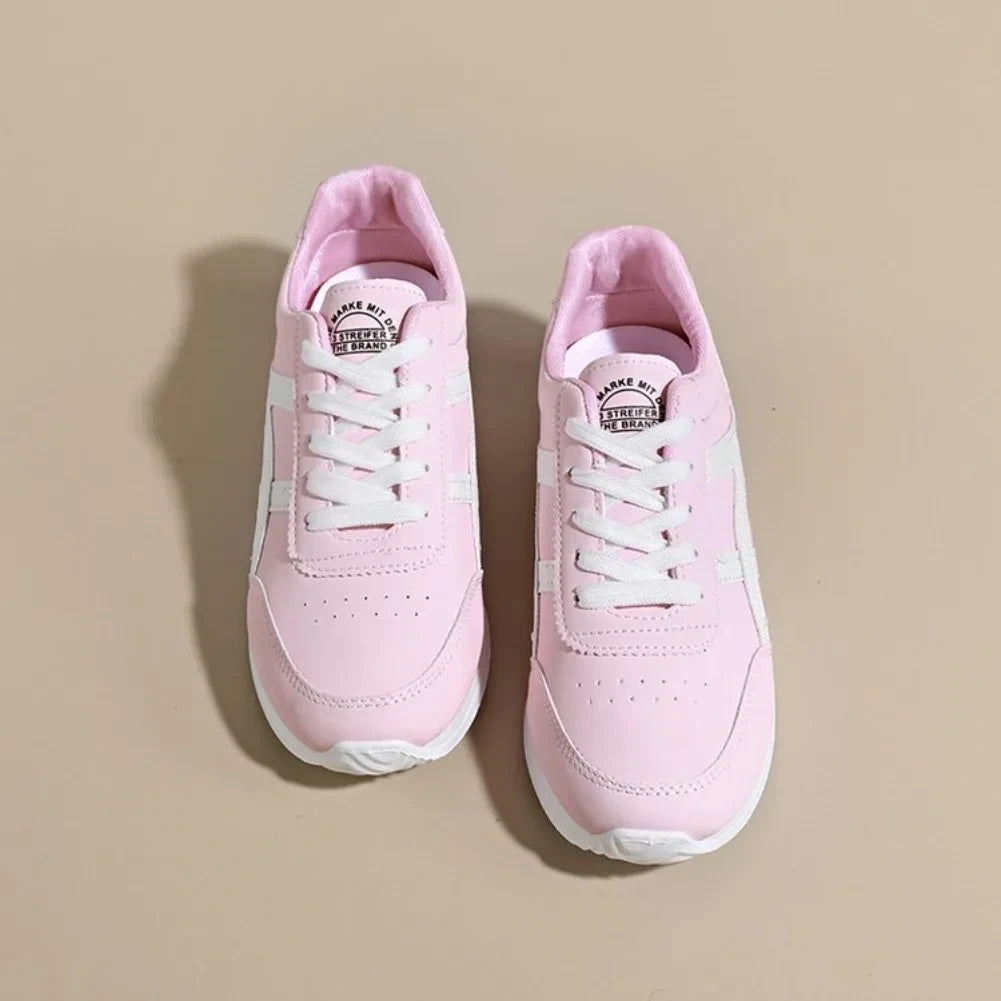 Marching band shoes — Pink low top with white laces and perforated details, view — 4 — view 5