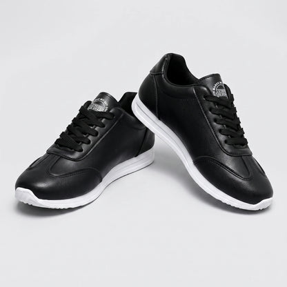 Close up view of the comfortable low top marching band shoes showing premium leather texture and precise stitching — view 9