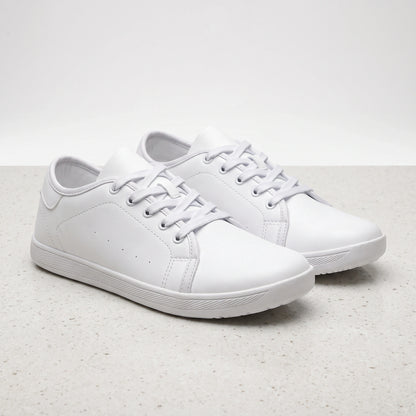 Close up view showing the soft leather texture and precise stitching of Comfortable Wide Toe Marching Band Shoes, their