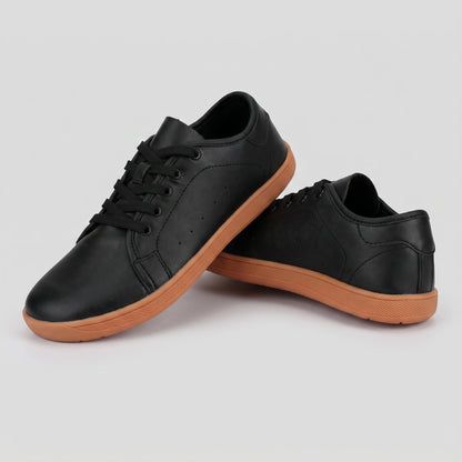 marching band shoes — Close up view of the comfortable leather sneakers showing detailed stitching and breathable — view 10
