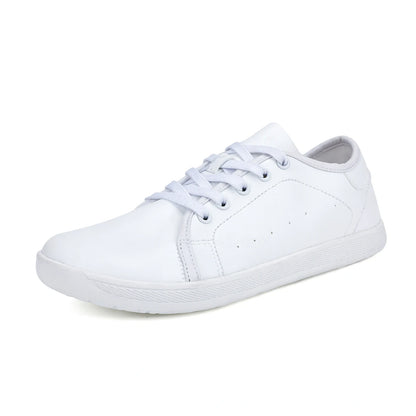 White marching band shoes with wide toe design and lace up closure, angled view — 8 — view 4