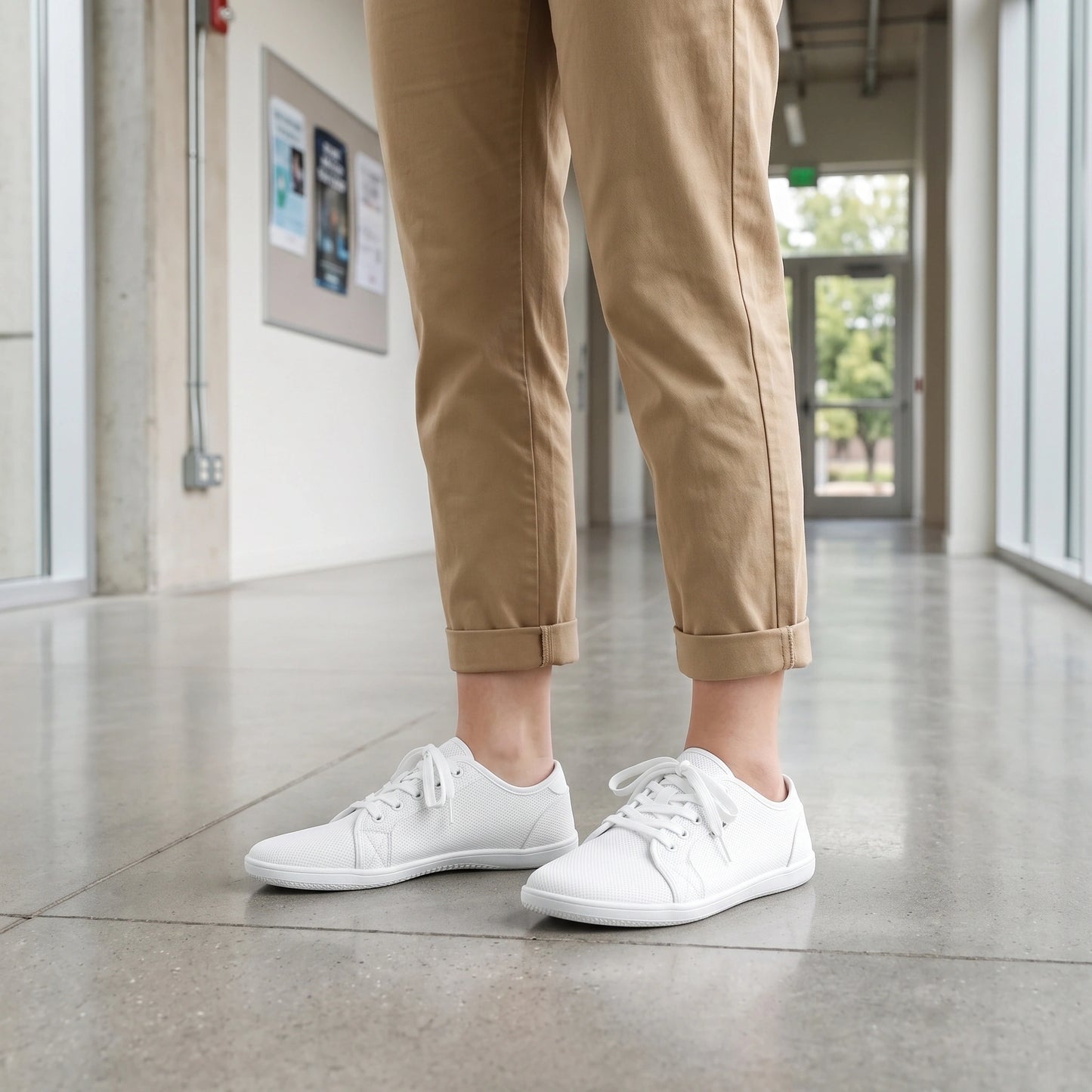marching band shoes — Close up view of the breathable artificial leather fabric and precise stitching details — view 12