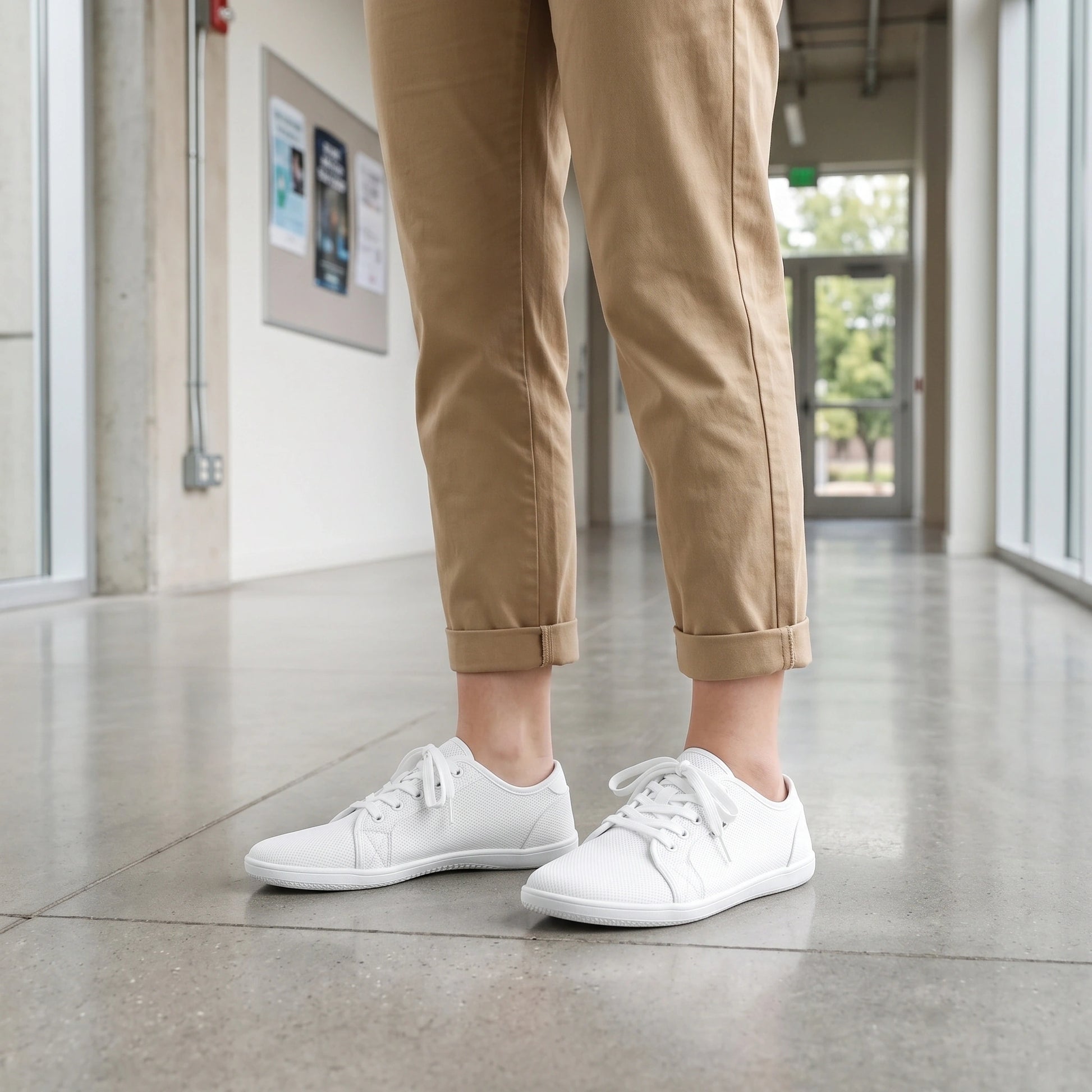 marching band shoes — Close up view of the breathable artificial leather fabric and precise stitching details — view 12
