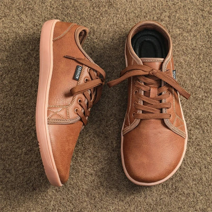 Comfortable brown marching band shoes with laces, textured sole, and breathable design — view 3 — view 3