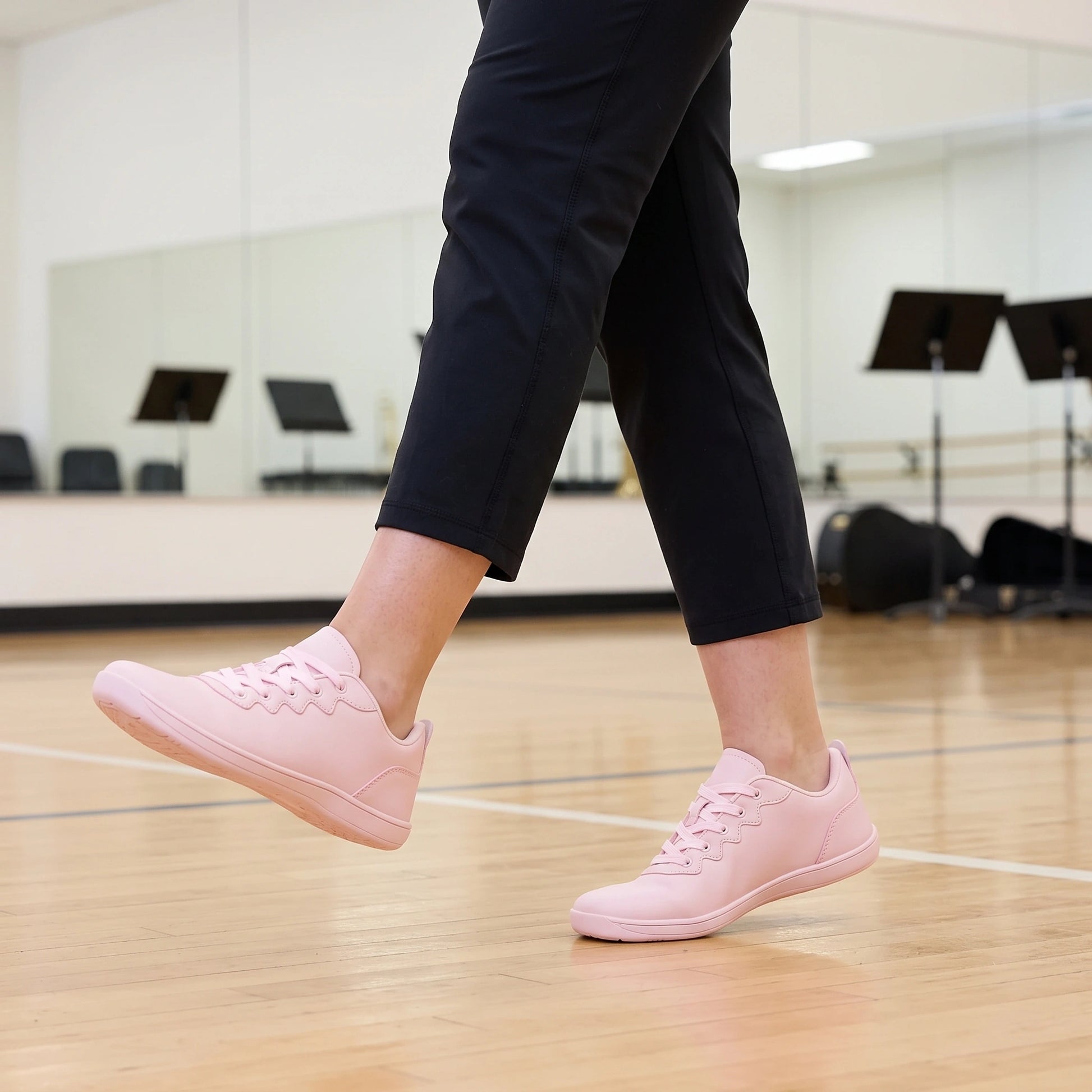 Close up view of the Comfortable Wide Fit Marching Band Shoes showing premium leather texture, detailed stitching — view 14