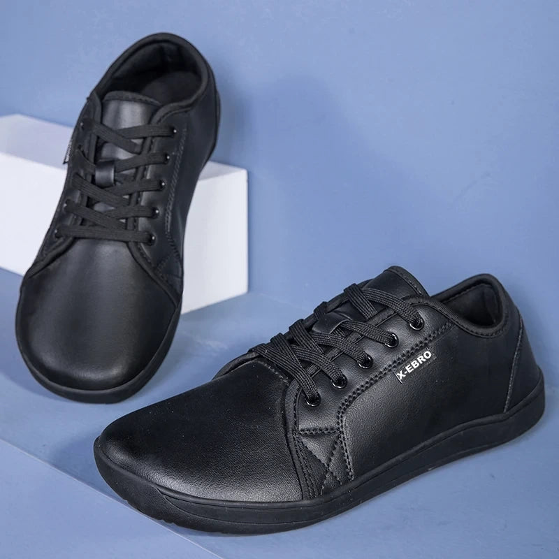 Black marching band shoes with wide toe design, lace up closure, and cushioned sole — view 12 — view 7