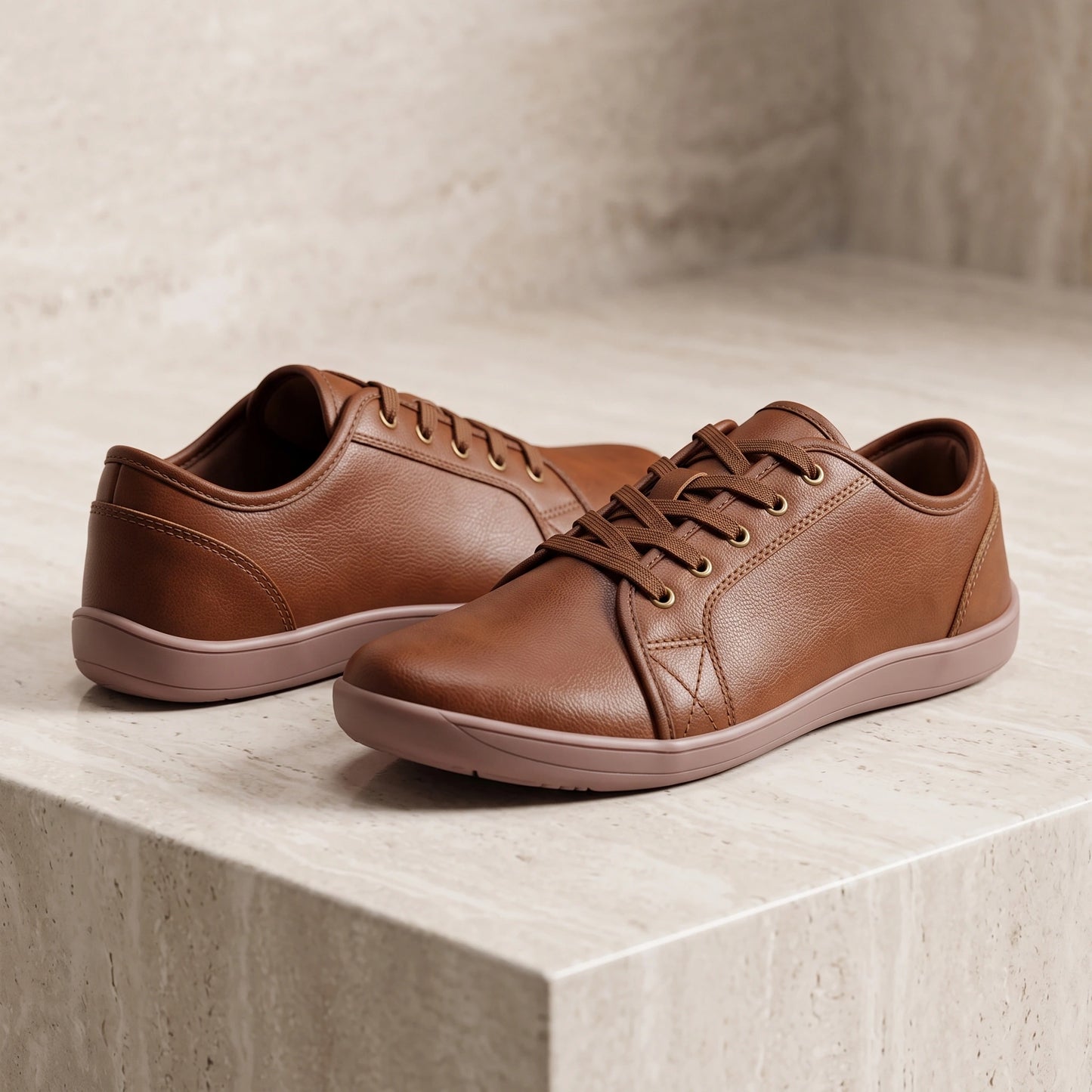 marching band shoes — Close up view showing the soft minimalist leather texture and precise stitching of Comfortable — view 9